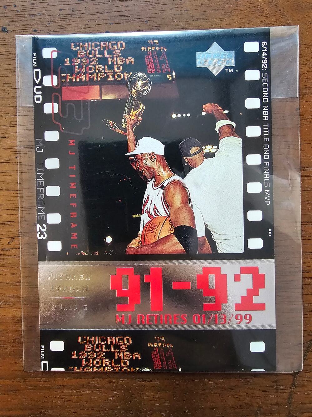 Michael Jordan 1999 Upper Deck #C8 - 6/14/92 Second Title - MJ Retires - Jumbo